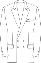 Double Breasted, 2 Closing Button, Without Blind Points
