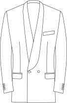 Double Breasted, 1 Closing Button Shawl Collar