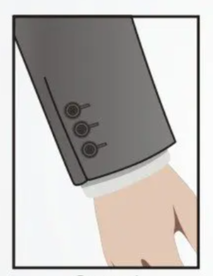 Sham Cuffs, 3 Buttons